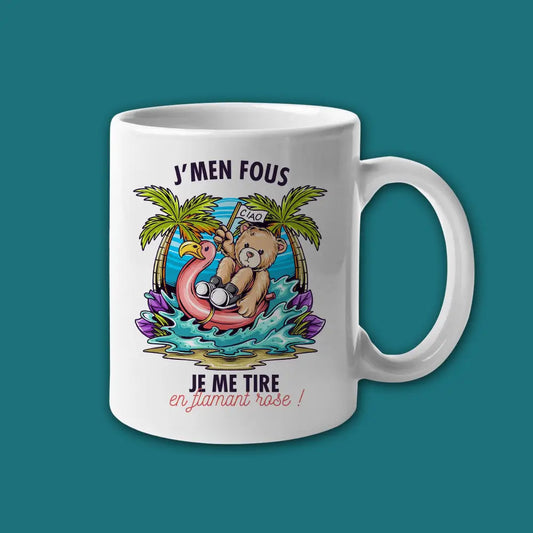 Mug céramique Je me tire en flamant rose