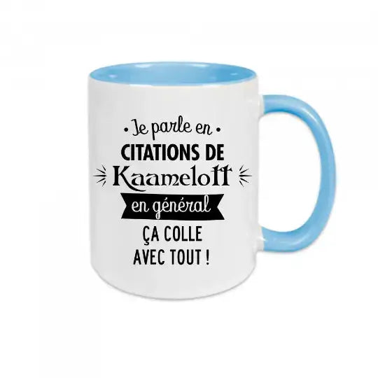 Mug céramique - Je parle en citation de Kaamelott en général ça colle avec tout - Bleu - Mugs