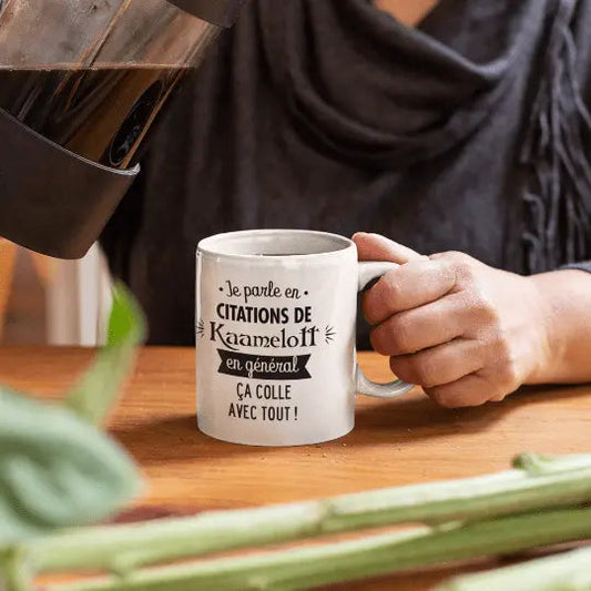 Mug céramique - Je parle en citation de Kaamelott en général ça colle avec tout - Blanc - Mugs