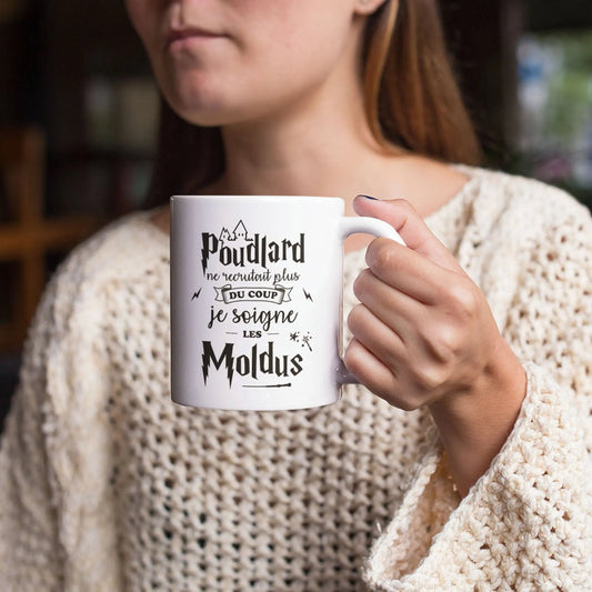 Mug céramique - Je soigne les moldus - Blanc - Mugs
