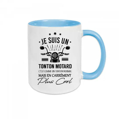 Mug céramique - Je suis un tonton motard - Bleu - Mugs