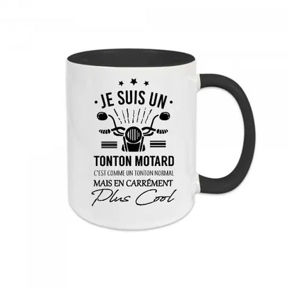 Mug céramique - Je suis un tonton motard - Noir - Mugs