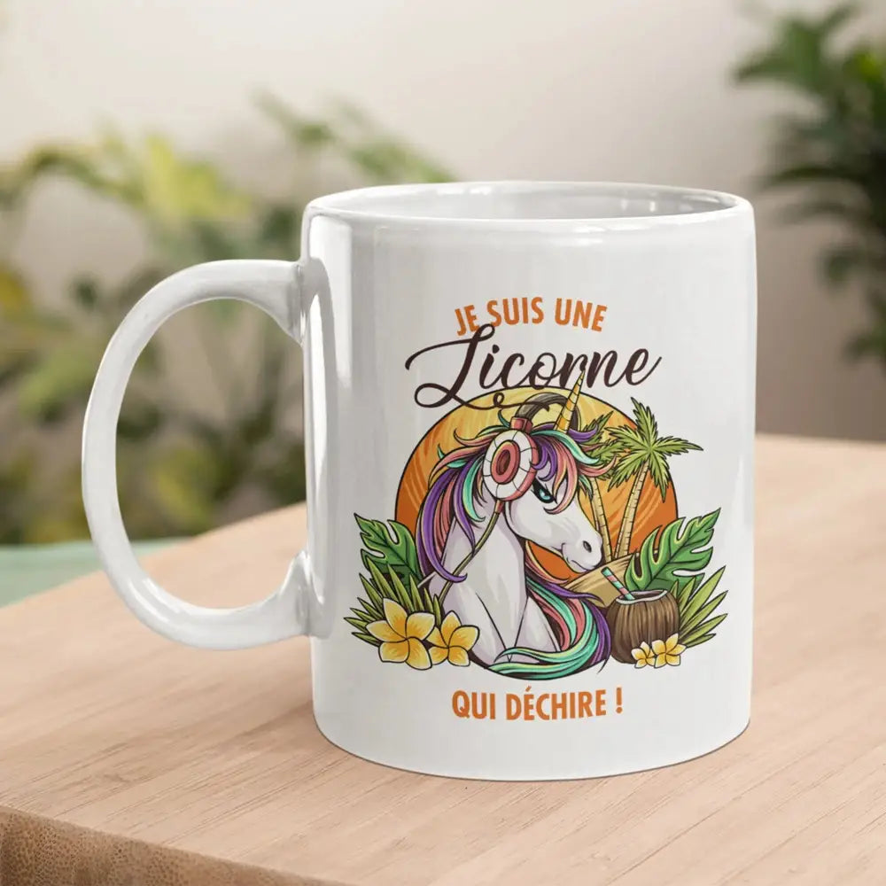 Mug céramique - Je suis une licorne qui déchire - Blanc - Mugs