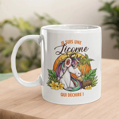 Mug céramique - Je suis une licorne qui déchire - Blanc - Mugs