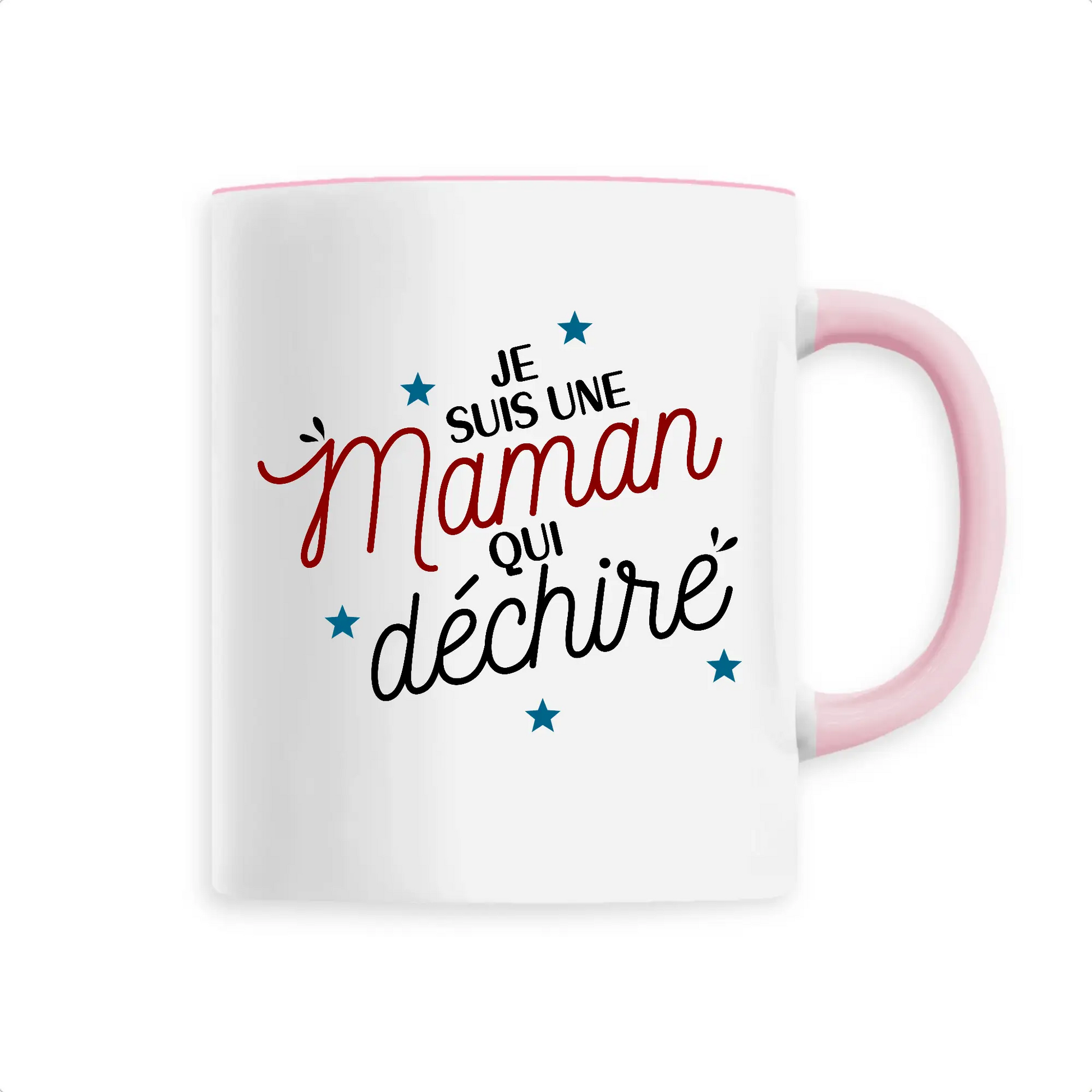 Mug céramique - Je suis une maman qui déchire - Rose - Mugs