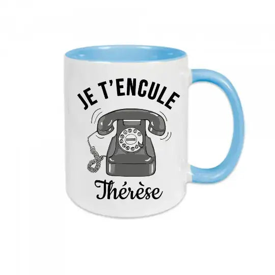 Mug céramique - Je t’encule Thérèse - Bleu - Mugs