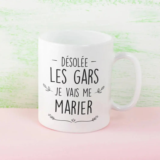 Mug céramique - Je vais me marier - Blanc - Mugs
