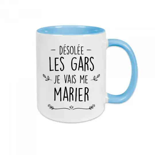Mug céramique - Je vais me marier - Bleu - Mugs