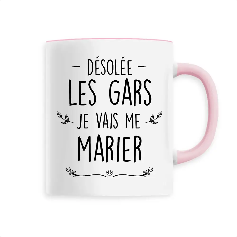 Mug céramique - Je vais me marier - Rose - Mugs
