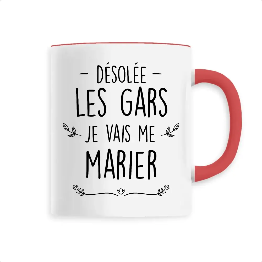 Mug céramique - Je vais me marier - Rouge - Mugs