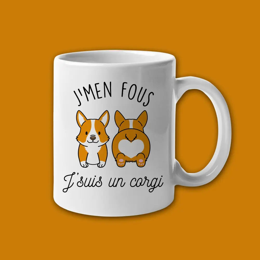 Mug céramique J'men fou j'suis un corgi