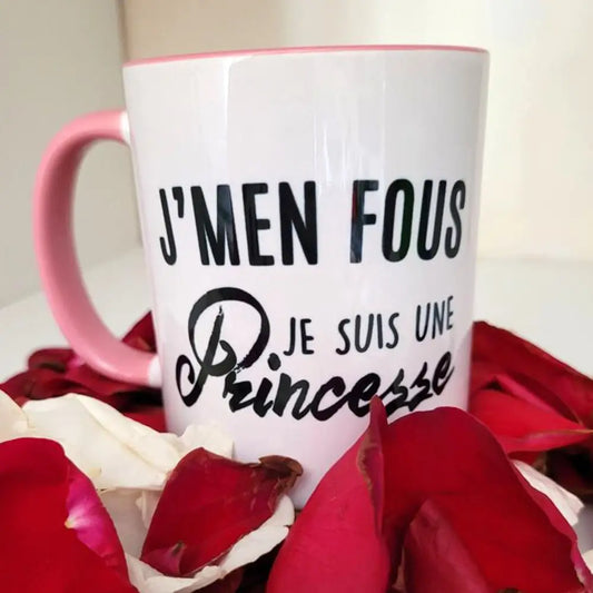 Mug céramique J'men fous je suis une princesse