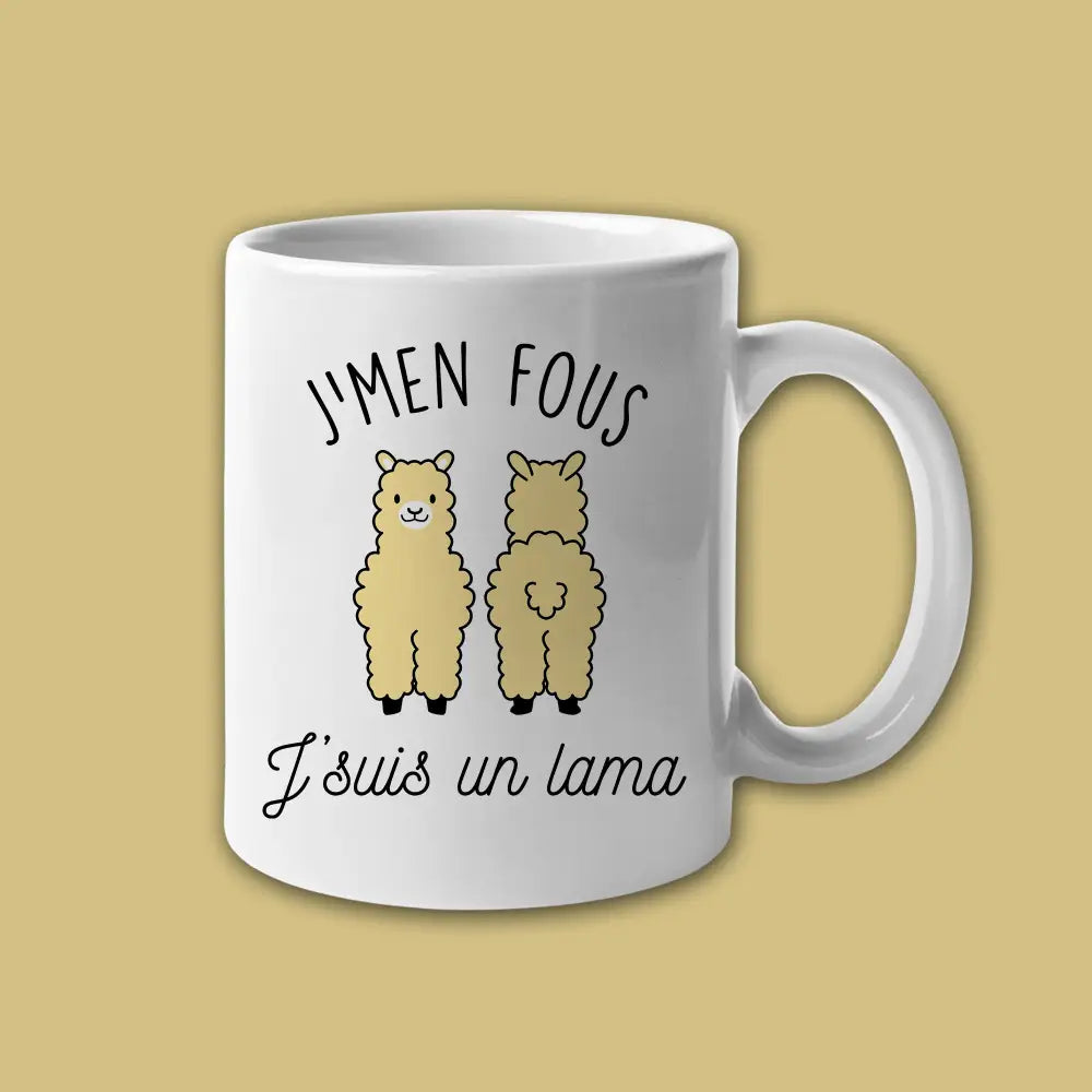 Mug céramique J'men fous j'suis un lama