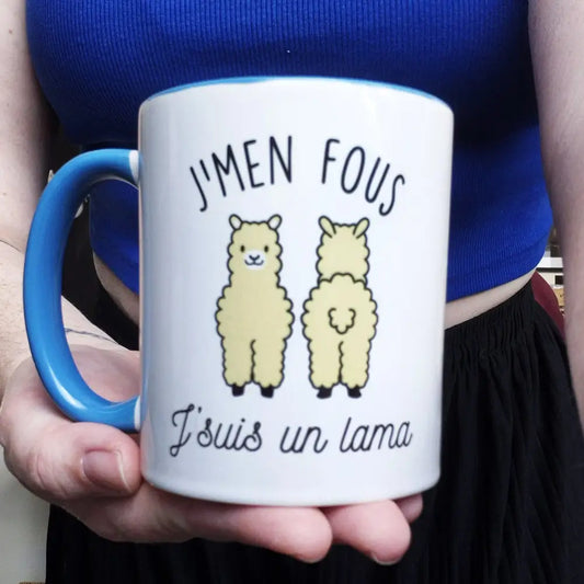Mug céramique - J'men fous j'suis un lama