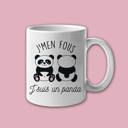 Mug céramique J'men fous j'suis un panda