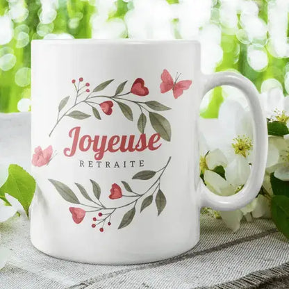 Mug céramique - Joyeuse retraite - Blanc - Mugs