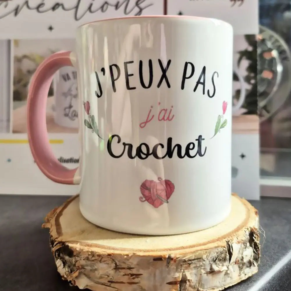 Mug céramique J'peux pas j'ai crochet