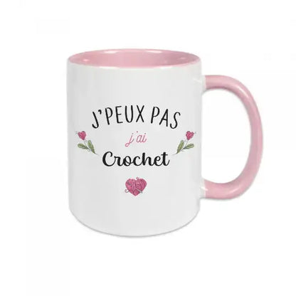 Mug céramique J'peux pas j'ai crochet
