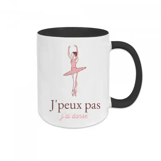 Mug céramique - J’peux pas j’ai danse - Noir - Mugs