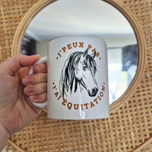 Mug céramique J'peux pas j'ai équitation