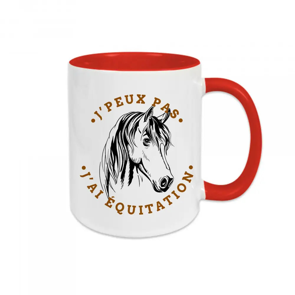 Mug céramique J'peux pas j'ai équitation