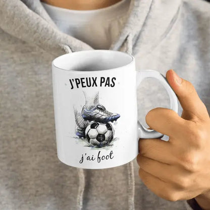 Mug céramique - J’peux pas j’ai foot - Blanc - Mugs