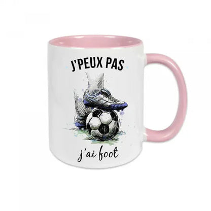 Mug céramique - J’peux pas j’ai foot - Rose - Mugs