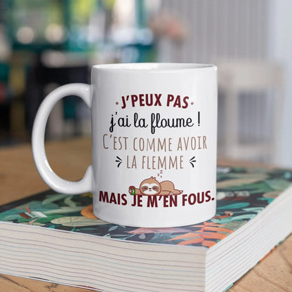 Mug céramique - J’peux pas j’ai la floume - Blanc - Mugs