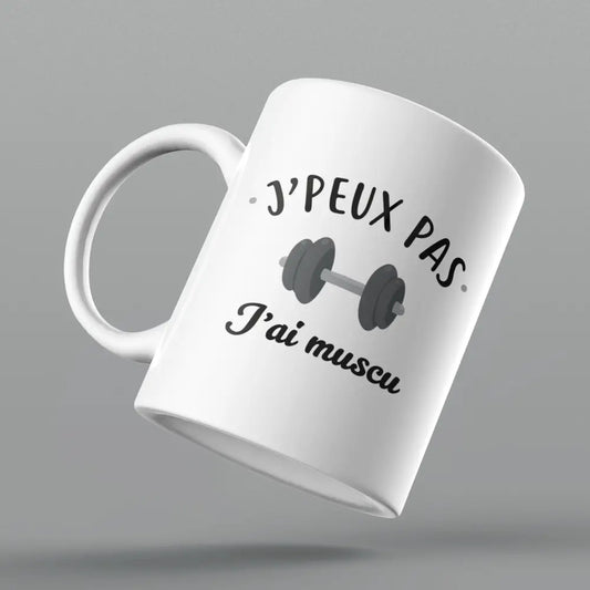Mug céramique J'peux pas j'ai muscu