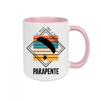 Mug céramique - J’peux pas j’ai parapente - Rose - Mugs