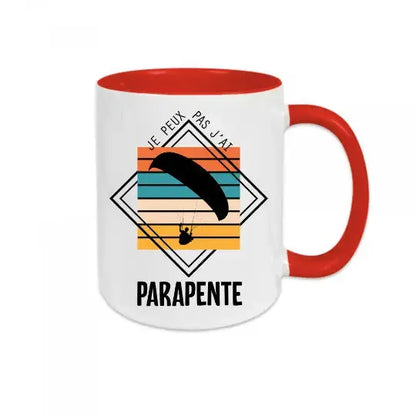 Mug céramique - J’peux pas j’ai parapente - Rouge - Mugs