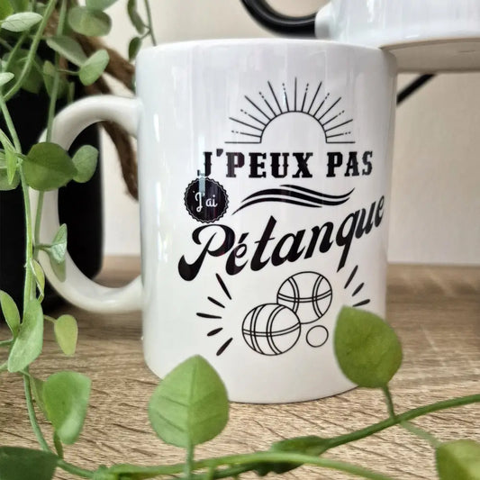 Mug céramique J'peux pas j'ai pétanque