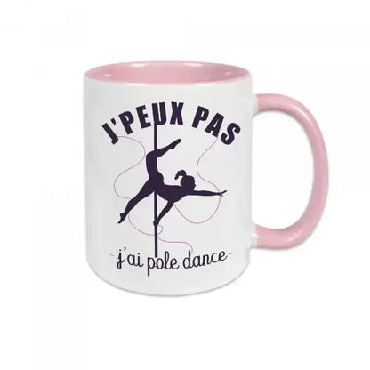Mug céramique - J’peux pas j’ai pole dance - Rose - Mugs