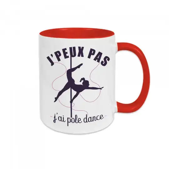 Mug céramique - J’peux pas j’ai pole dance - Rouge - Mugs