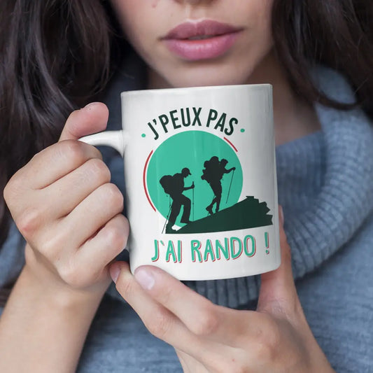 Mug céramique J'peux pas j'ai rando