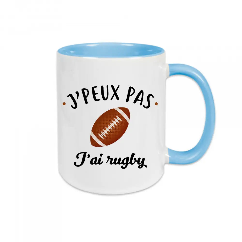 Mug céramique J'peux pas j'ai rugby