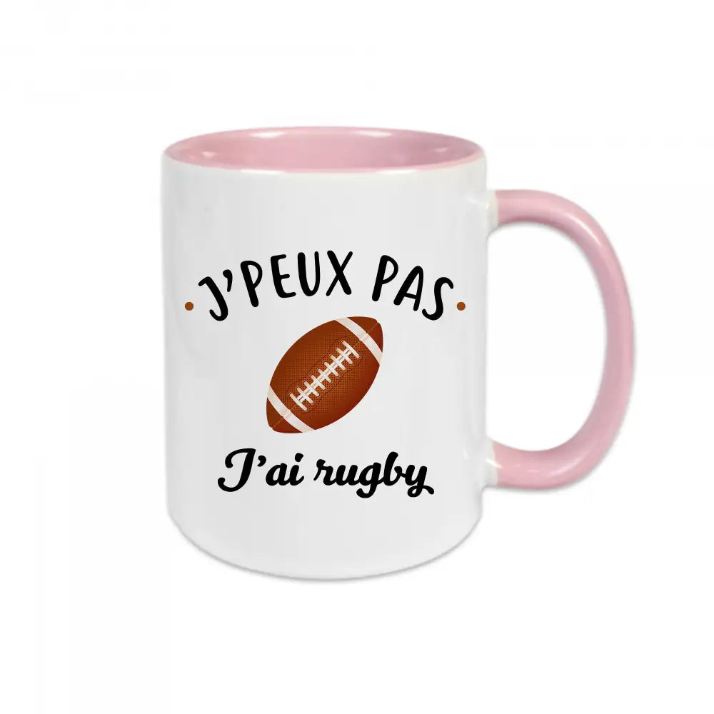 Mug céramique J'peux pas j'ai rugby