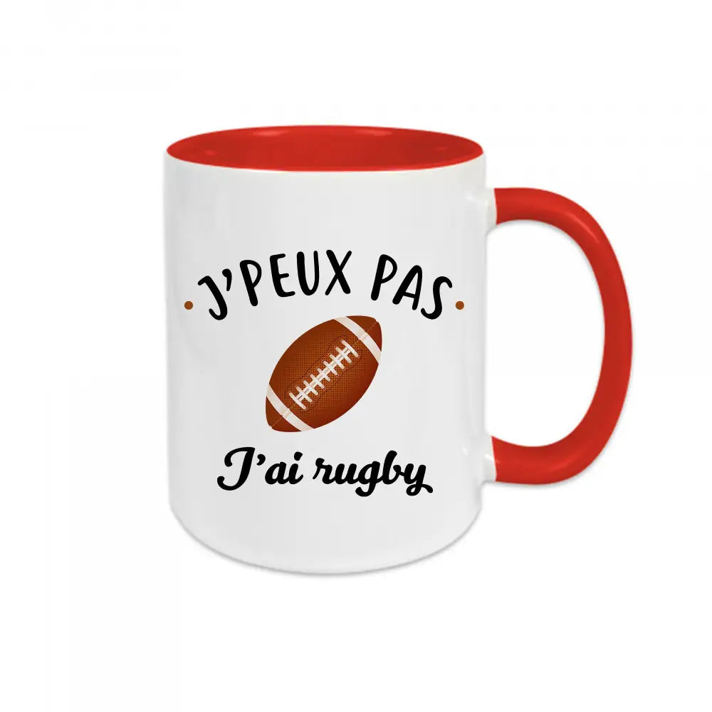 Mug céramique J'peux pas j'ai rugby