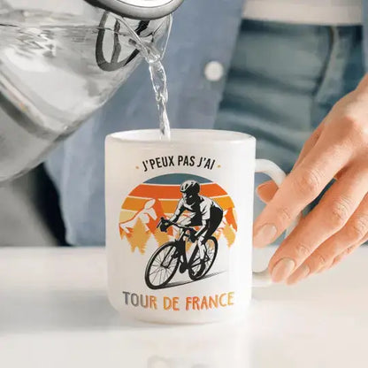 Mug céramique - J’peux pas j’ai Tour de France - Blanc - Mugs