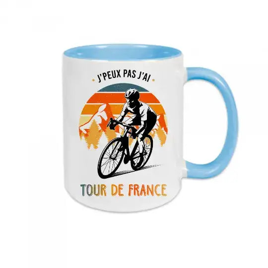Mug céramique - J’peux pas j’ai Tour de France - Bleu - Mugs