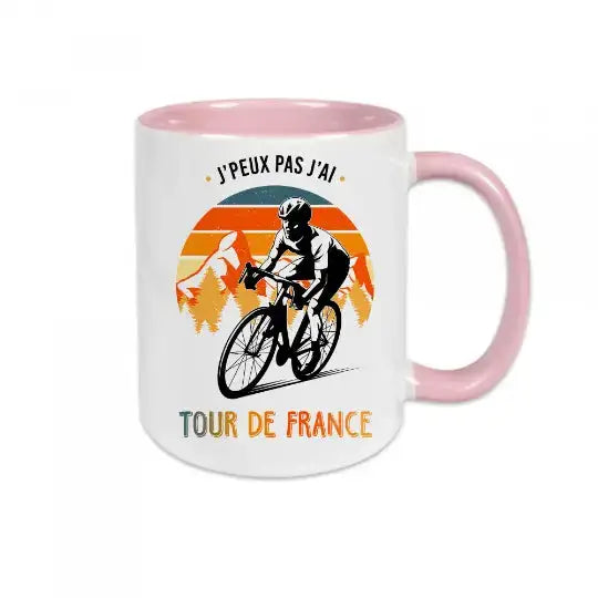 Mug céramique - J’peux pas j’ai Tour de France - Rose - Mugs