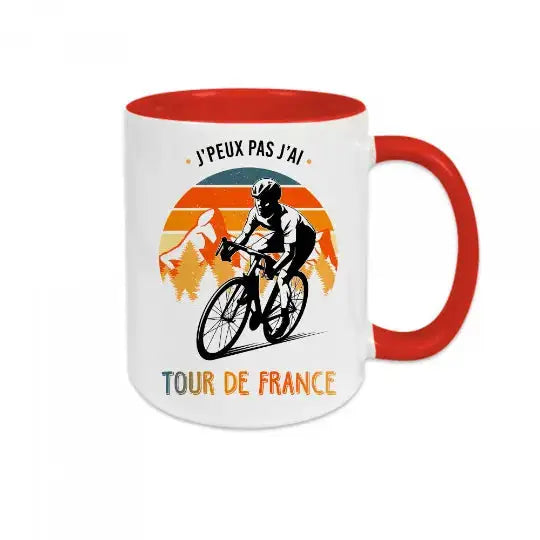 Mug céramique - J’peux pas j’ai Tour de France - Rouge - Mugs