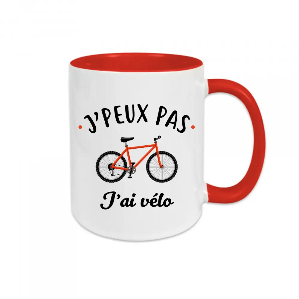 Mug céramique J'peux pas j'ai vélo