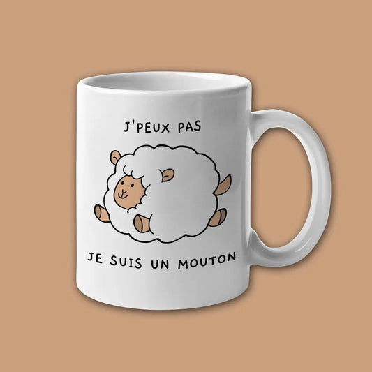 Mug céramique J'peux pas je suis un mouton
