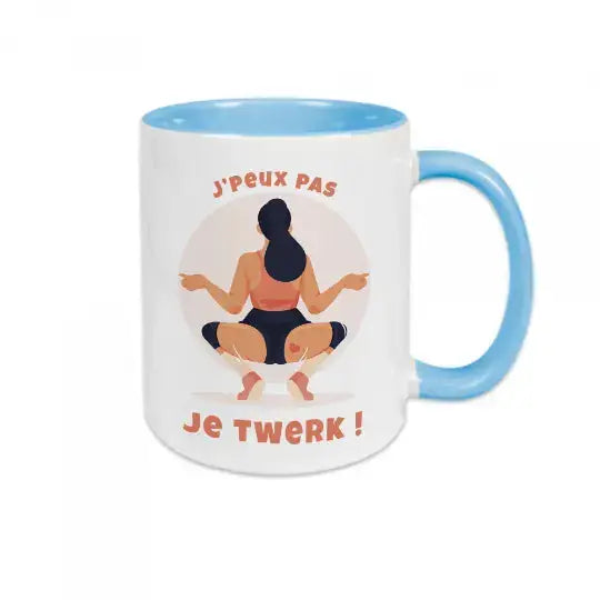Mug céramique - J’peux pas je twerk - Bleu - Mugs