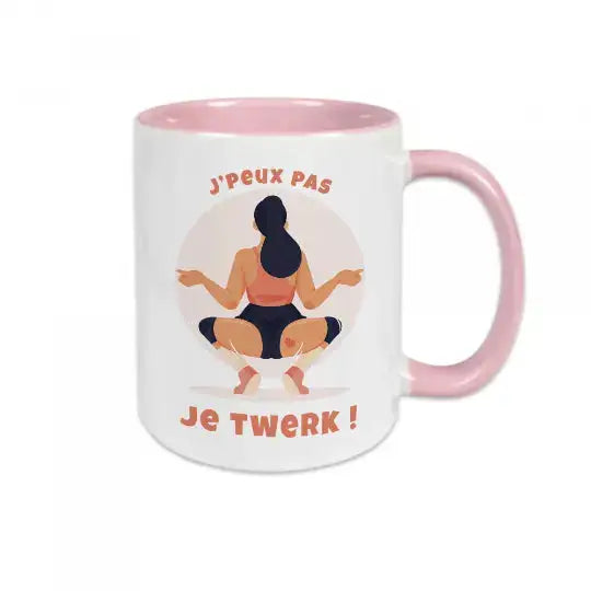 Mug céramique - J’peux pas je twerk - Rose - Mugs