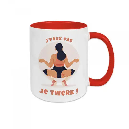 Mug céramique - J’peux pas je twerk - Rouge - Mugs