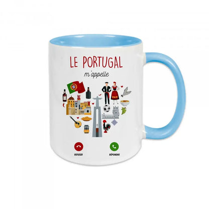 Mug céramique - Le Portugal m’appelle - Bleu - Mugs