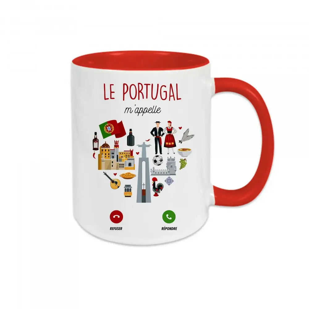Mug céramique - Le Portugal m’appelle - Rouge - Mugs