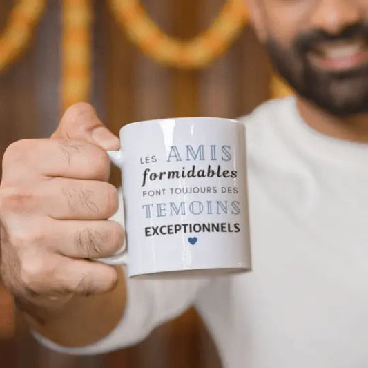 Mug céramique - Les amis formidables font toujours des témoins exceptionnels - Blanc - Mugs